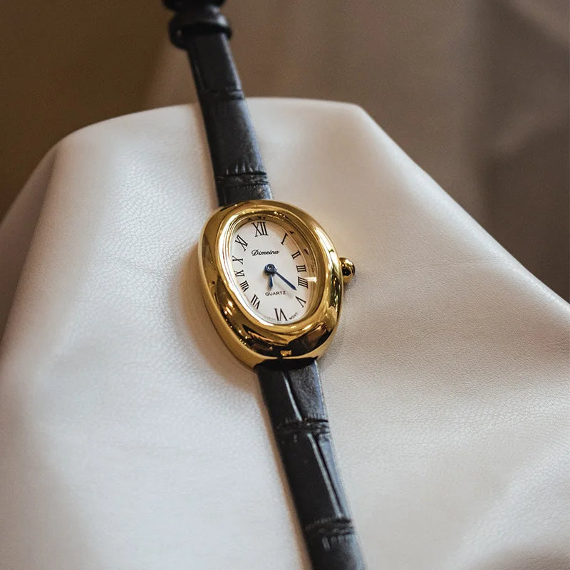 Vintage Roman Genuine Leather Watch