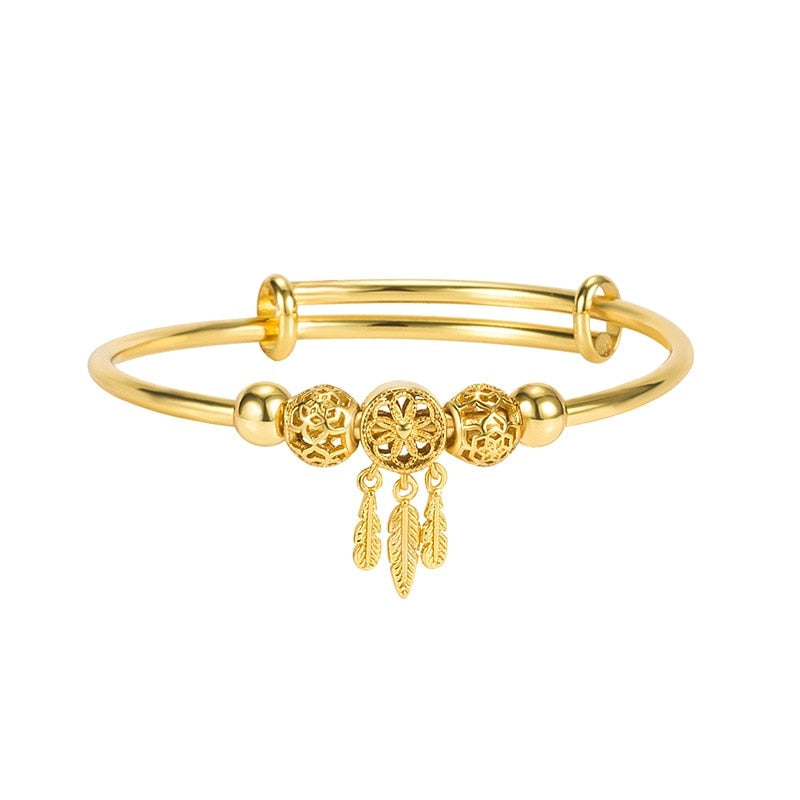 Whispering Breeze Guardian - Dreamcatcher Premium Gold Bracelet