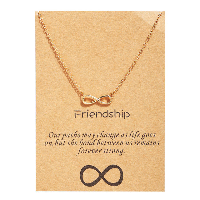 Retro Letter Card with Clavicle Fashion Necklace