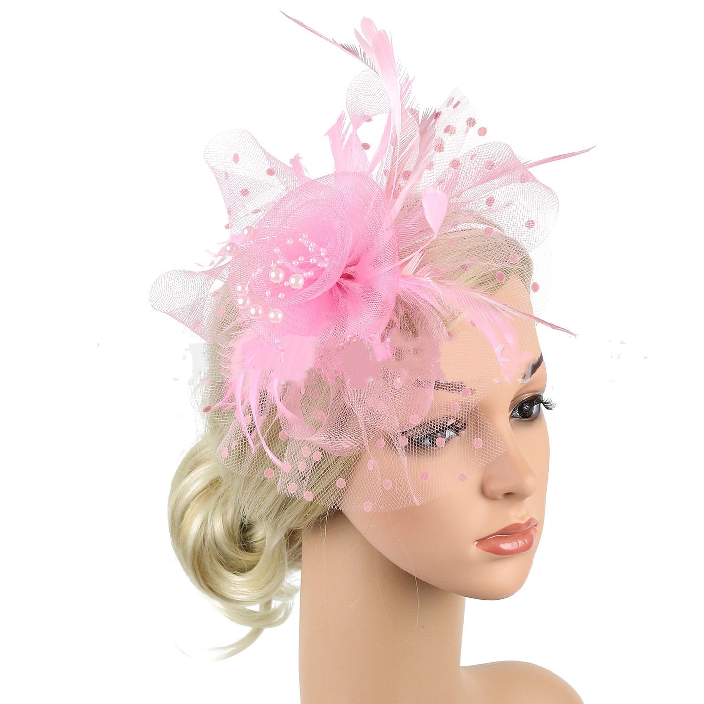 Headwear Bridal Hair Accessories Mesh Billycock Headband