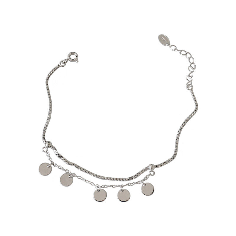 S925 sterling silver bracelet double layer
