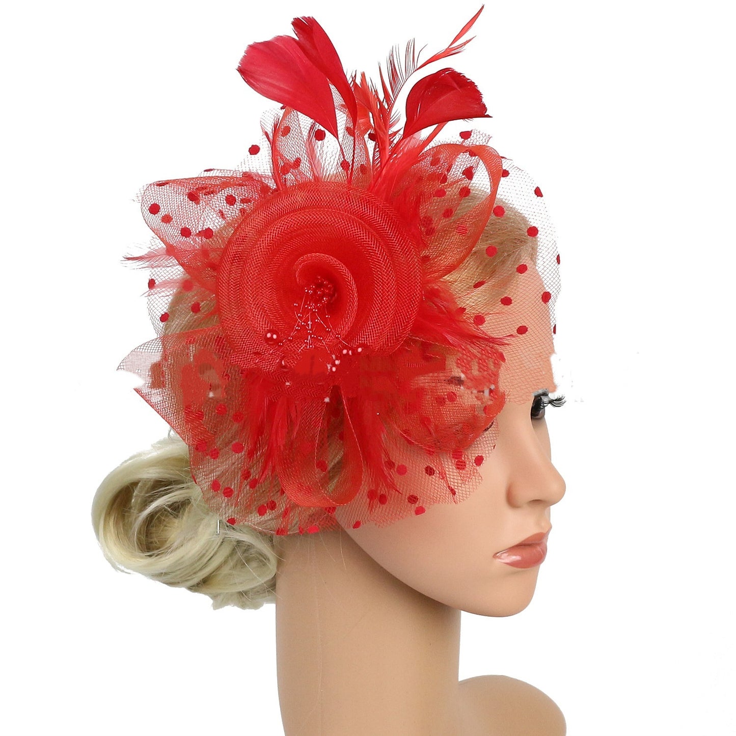 Headwear Bridal Hair Accessories Mesh Billycock Headband