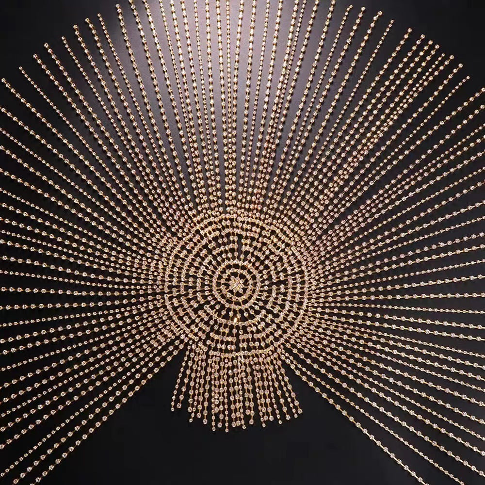 Bohemian Splendid Diamond Rhinestone Retro Ethnic Wind Length Fringed Headwear