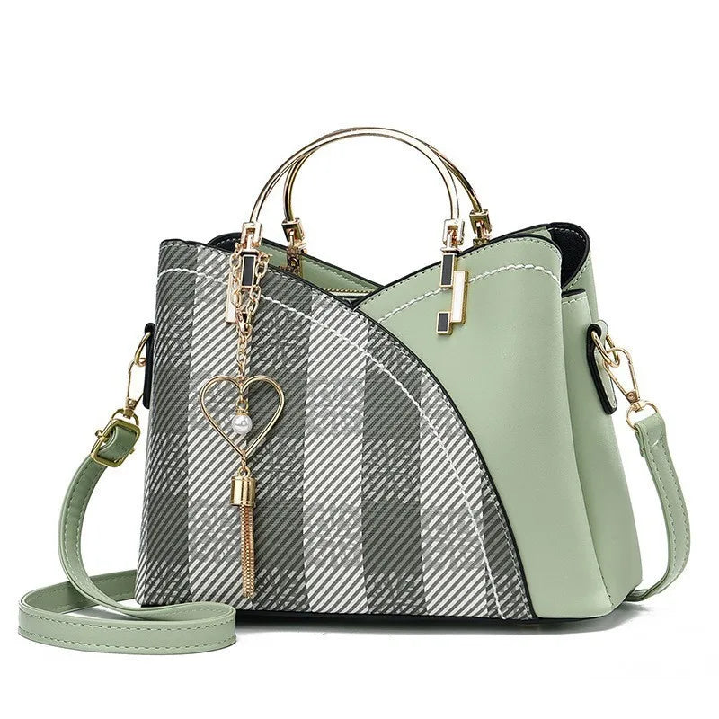 Modernist Color-Block Capacity Bucket Bag