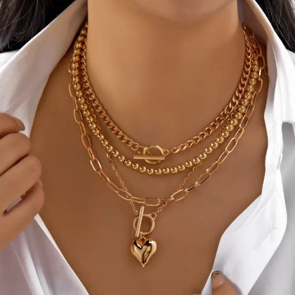 Multilayer Evil Eye Pearl Necklace