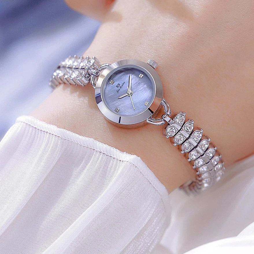Diamond Encrusted Petite Chain Watch