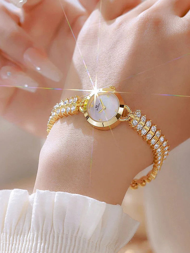 Diamond Encrusted Petite Chain Watch