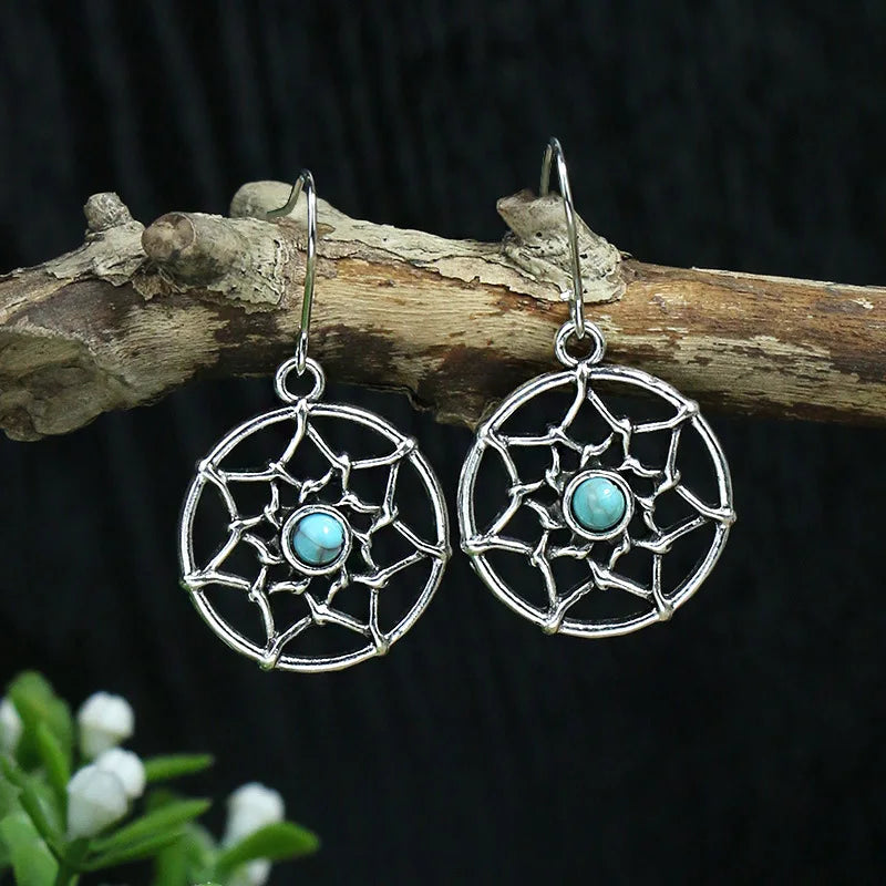 Bohemian Turquoise Water Drop Earrings