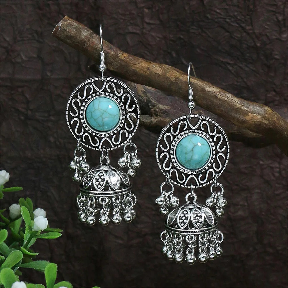 Bohemian Turquoise Water Drop Earrings