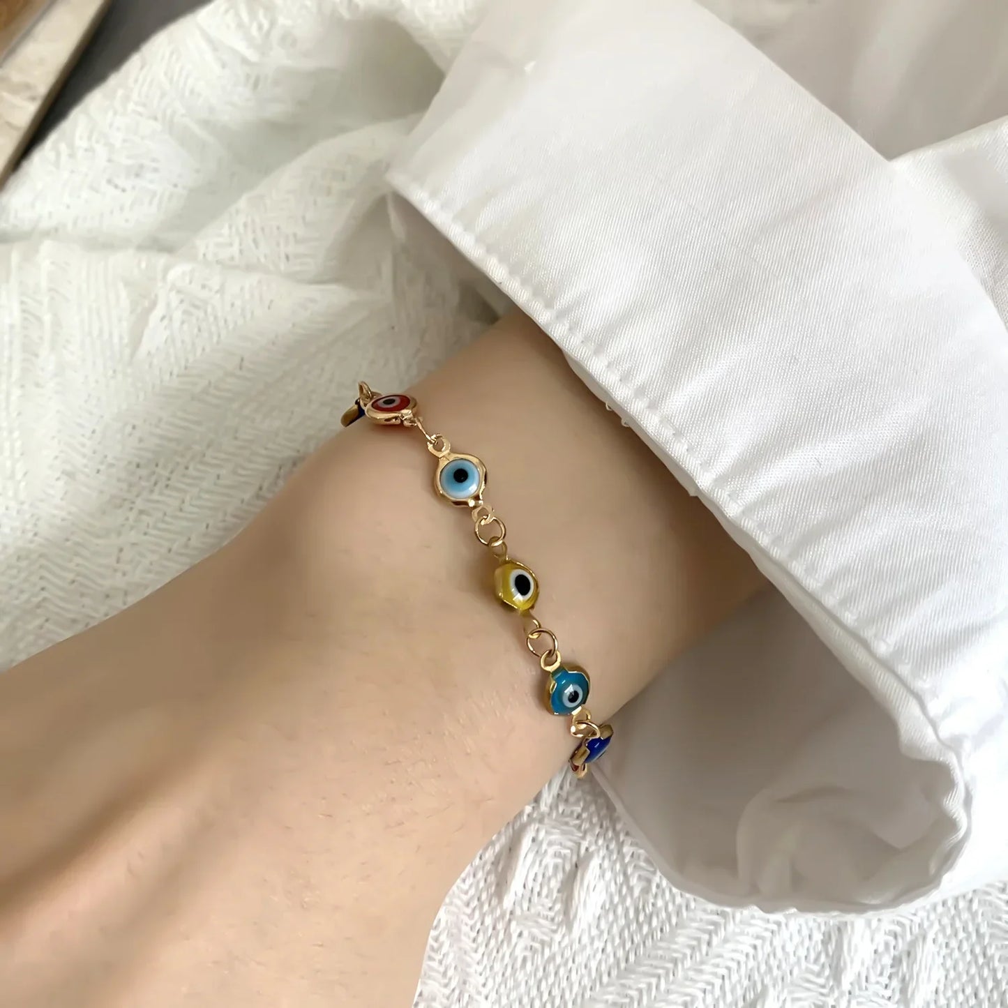 Red & Blue Evil Eye Bangle
