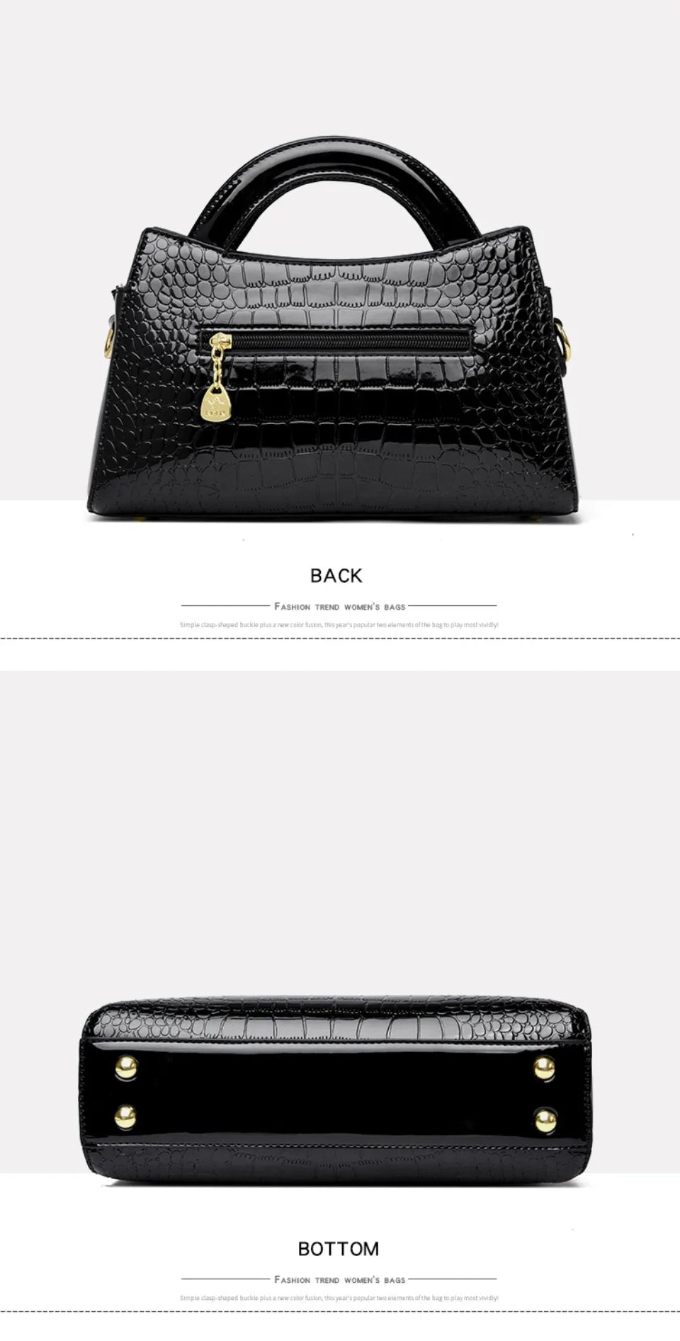 Alligator Motif Kangaroo Brand Bag