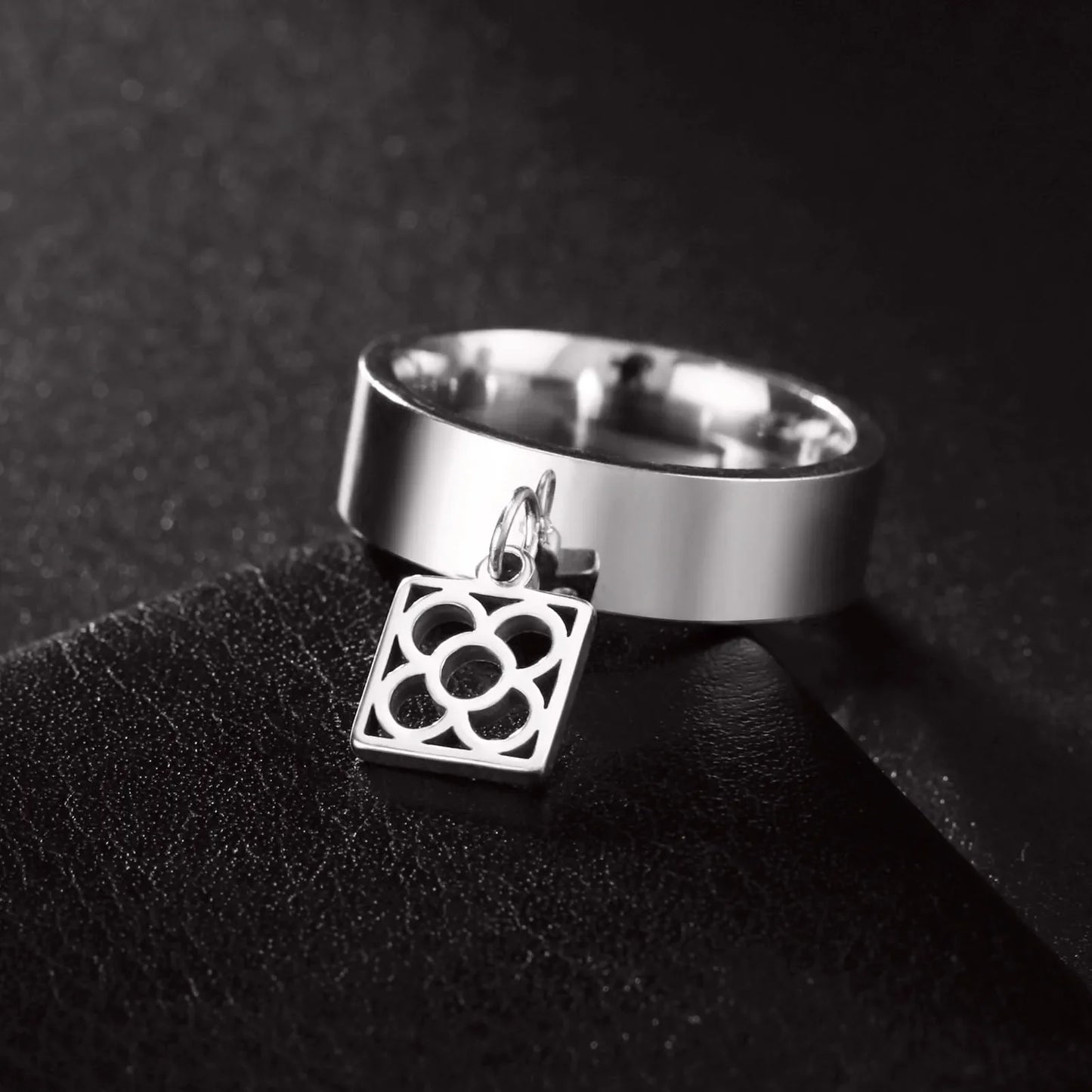 Minimalist Floral Stainless Steel Ring