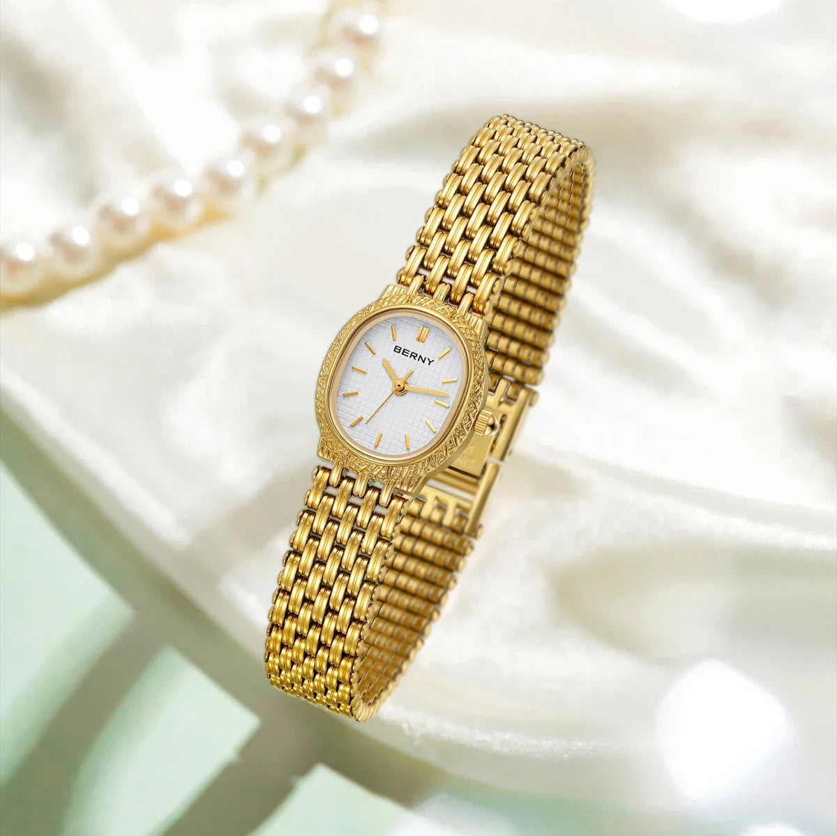 Gilded Brilliance Jewelry Bracelet Watch