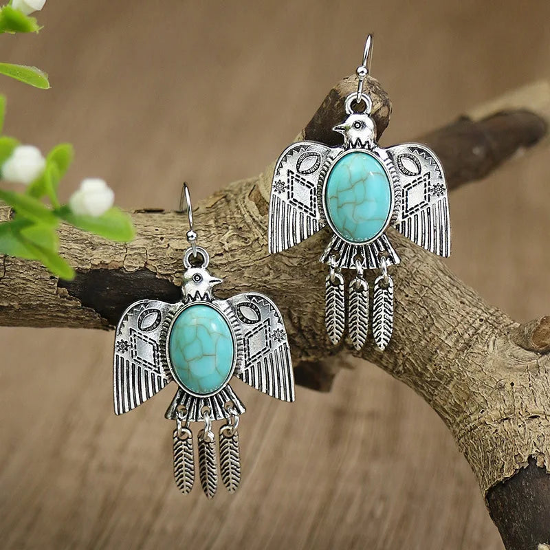 Bohemian Turquoise Water Drop Earrings