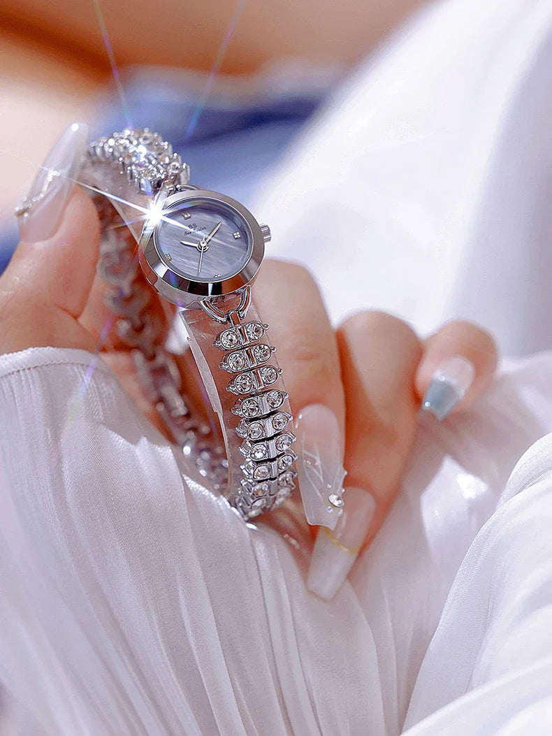 Diamond Encrusted Petite Chain Watch