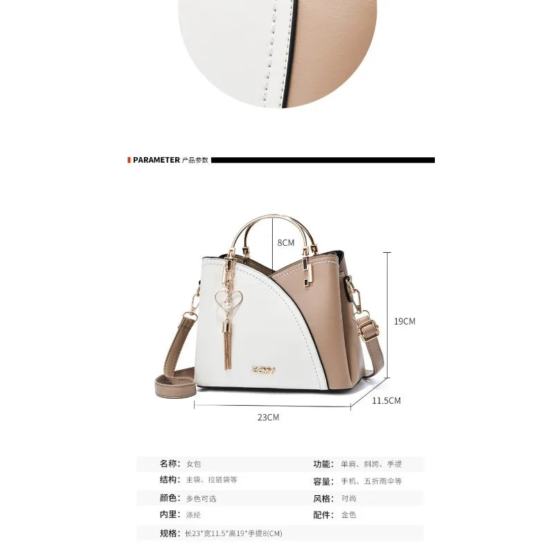 Modernist Color-Block Capacity Bucket Bag
