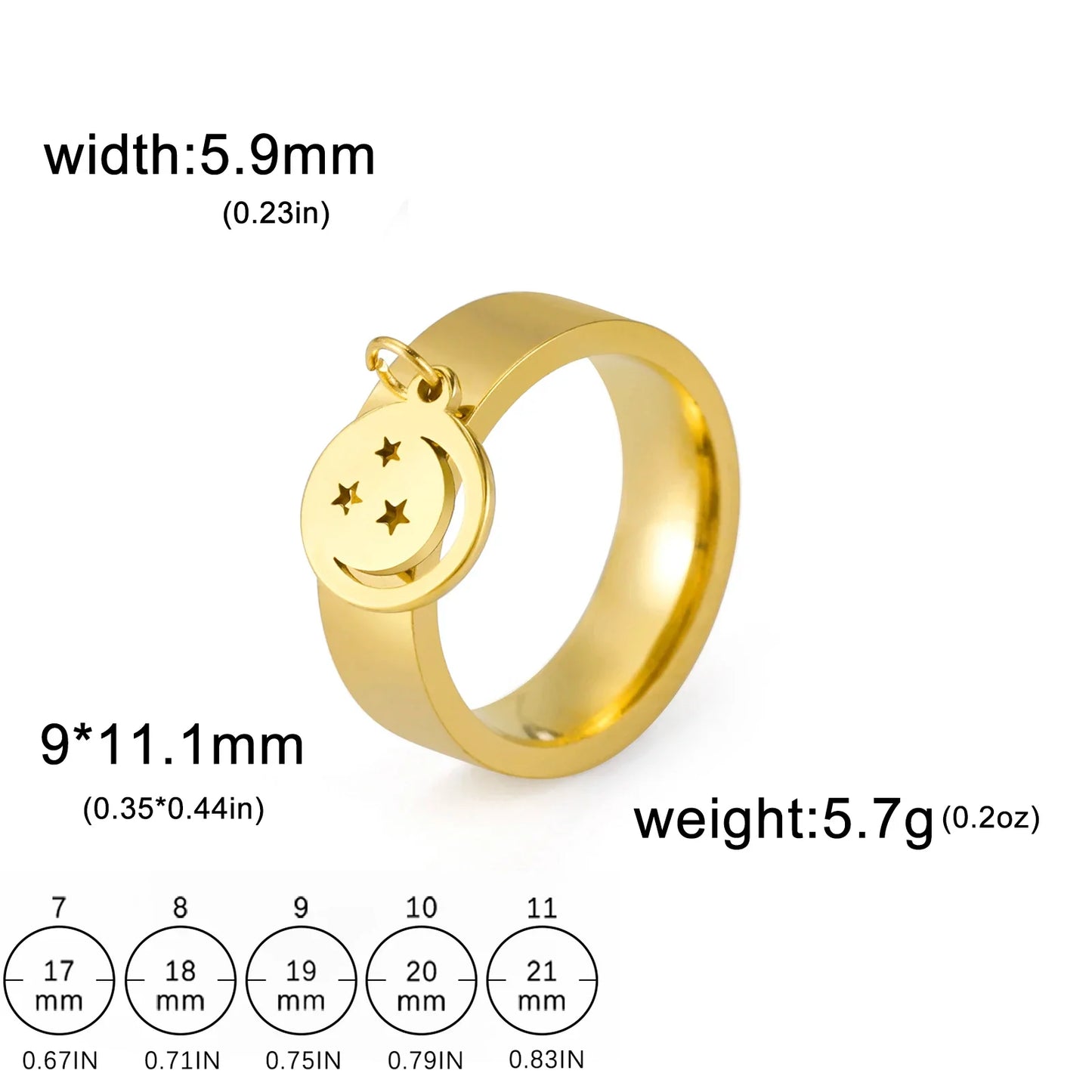 Minimalist Floral Stainless Steel Ring