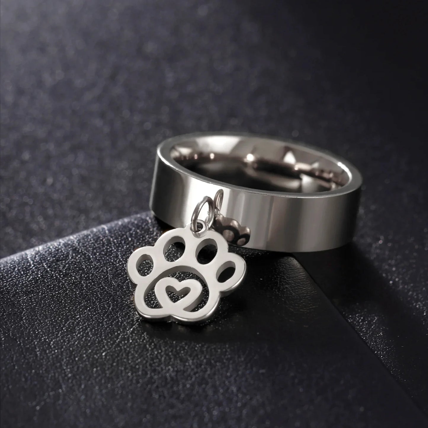Minimalist Floral Stainless Steel Ring