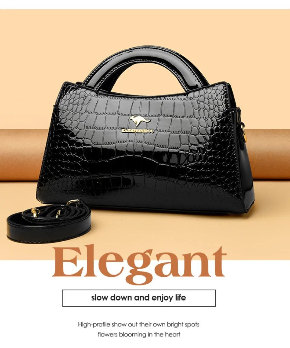 Alligator Motif Kangaroo Brand Bag