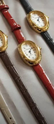 Vintage Roman Genuine Leather Watch