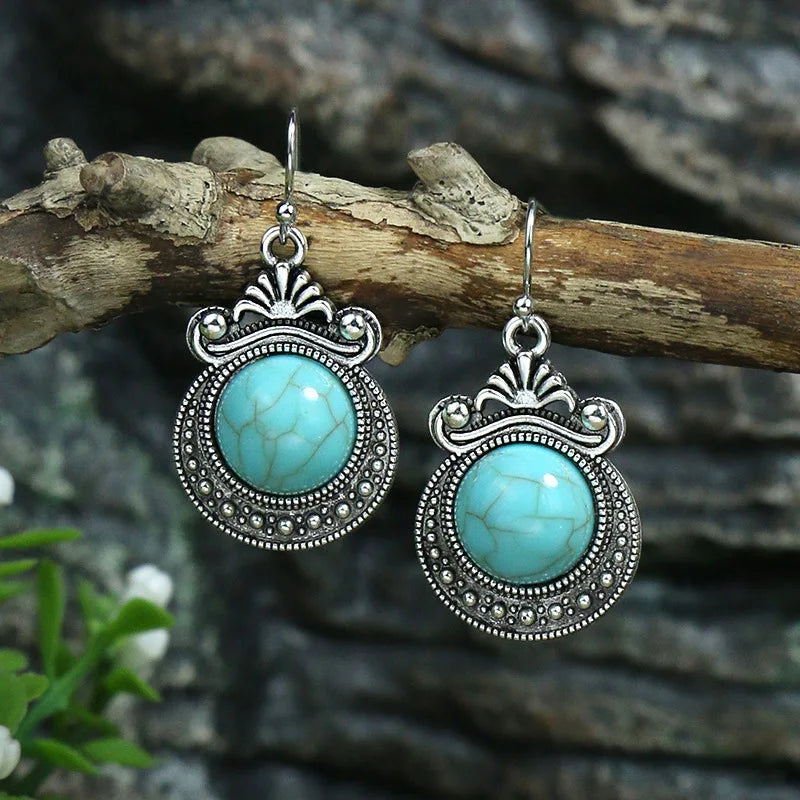 Bohemian Turquoise Water Drop Earrings