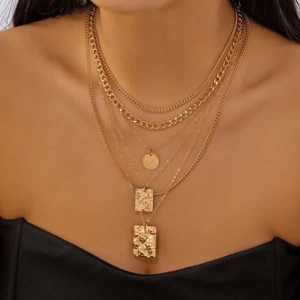 Multilayer Evil Eye Pearl Necklace
