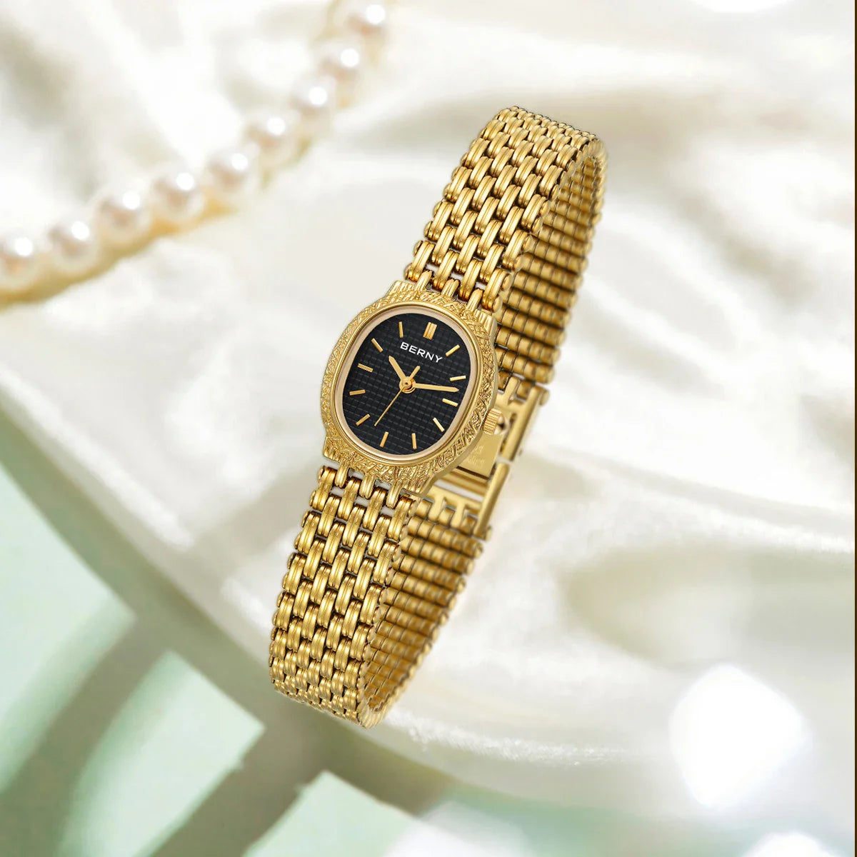 Gilded Brilliance Jewelry Bracelet Watch