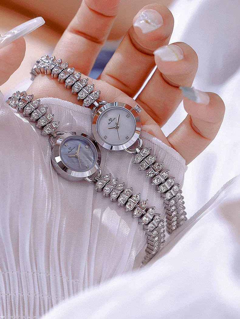 Diamond Encrusted Petite Chain Watch