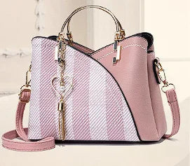 Modernist Color-Block Capacity Bucket Bag