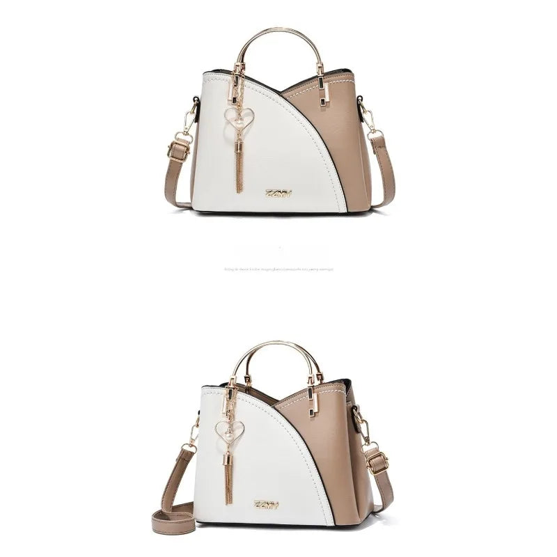 Modernist Color-Block Capacity Bucket Bag
