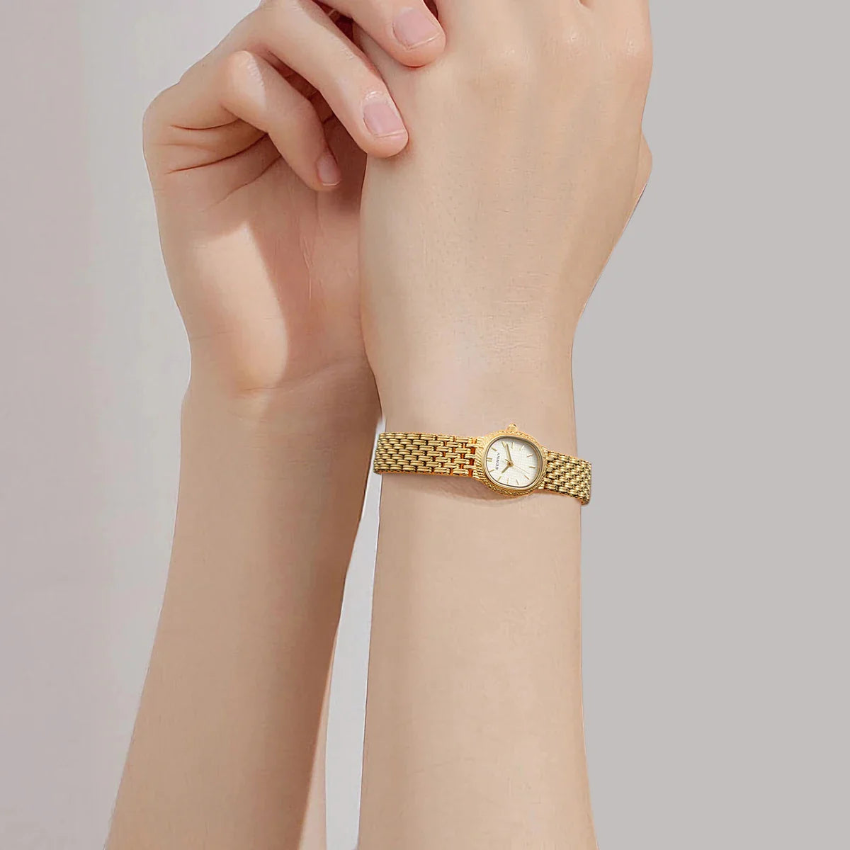 Gilded Brilliance Jewelry Bracelet Watch