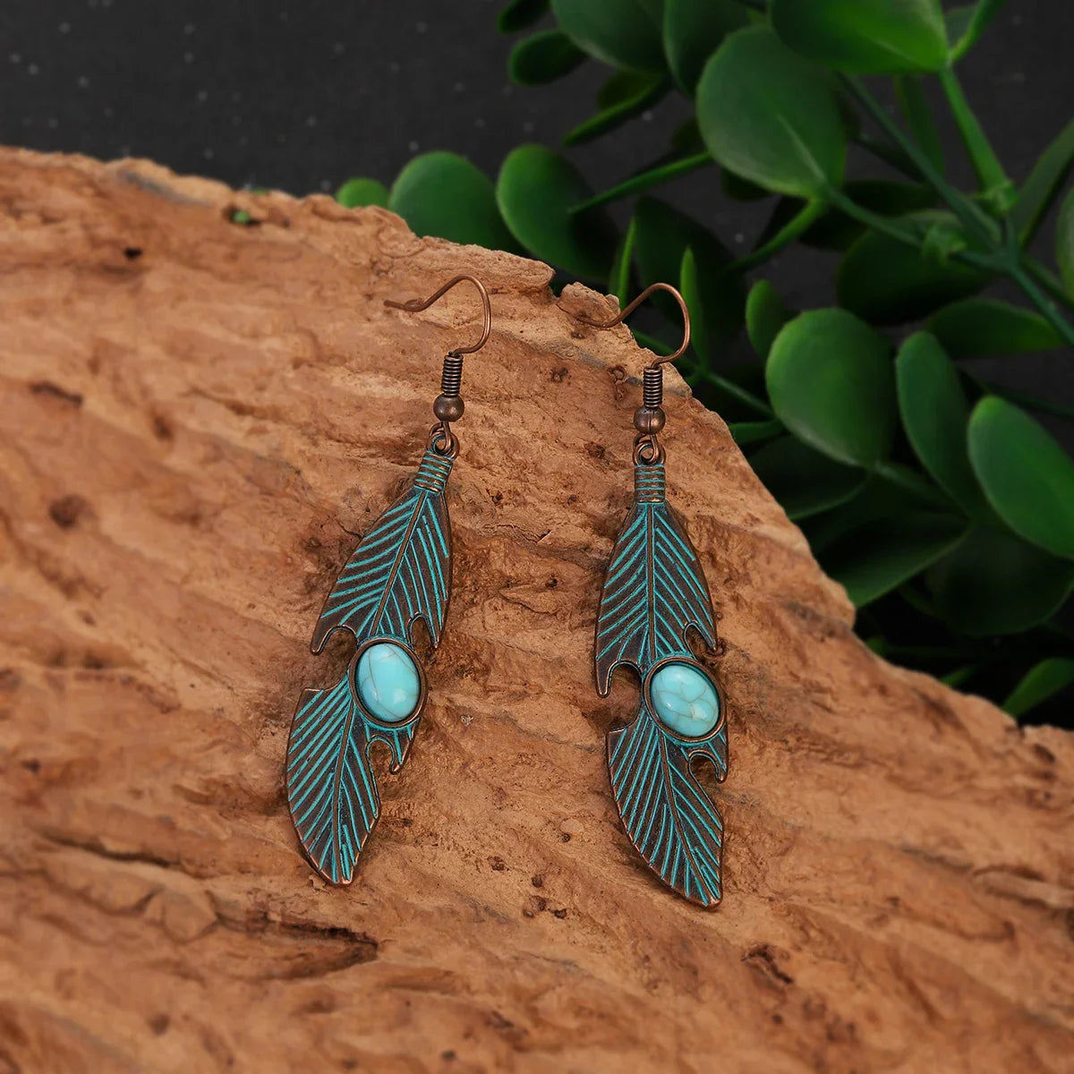 Bohemian Turquoise Water Drop Earrings