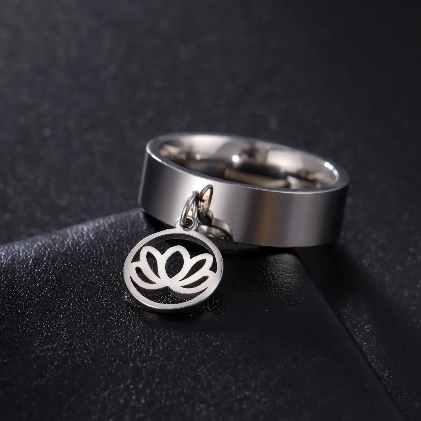 Minimalist Floral Stainless Steel Ring