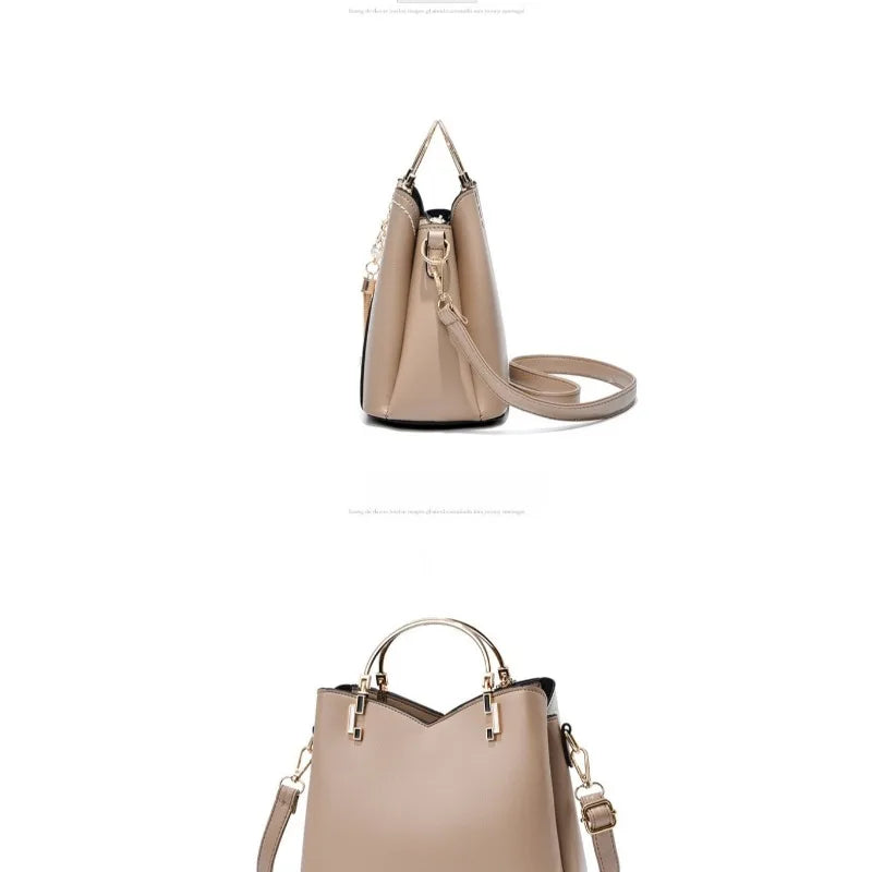Modernist Color-Block Capacity Bucket Bag