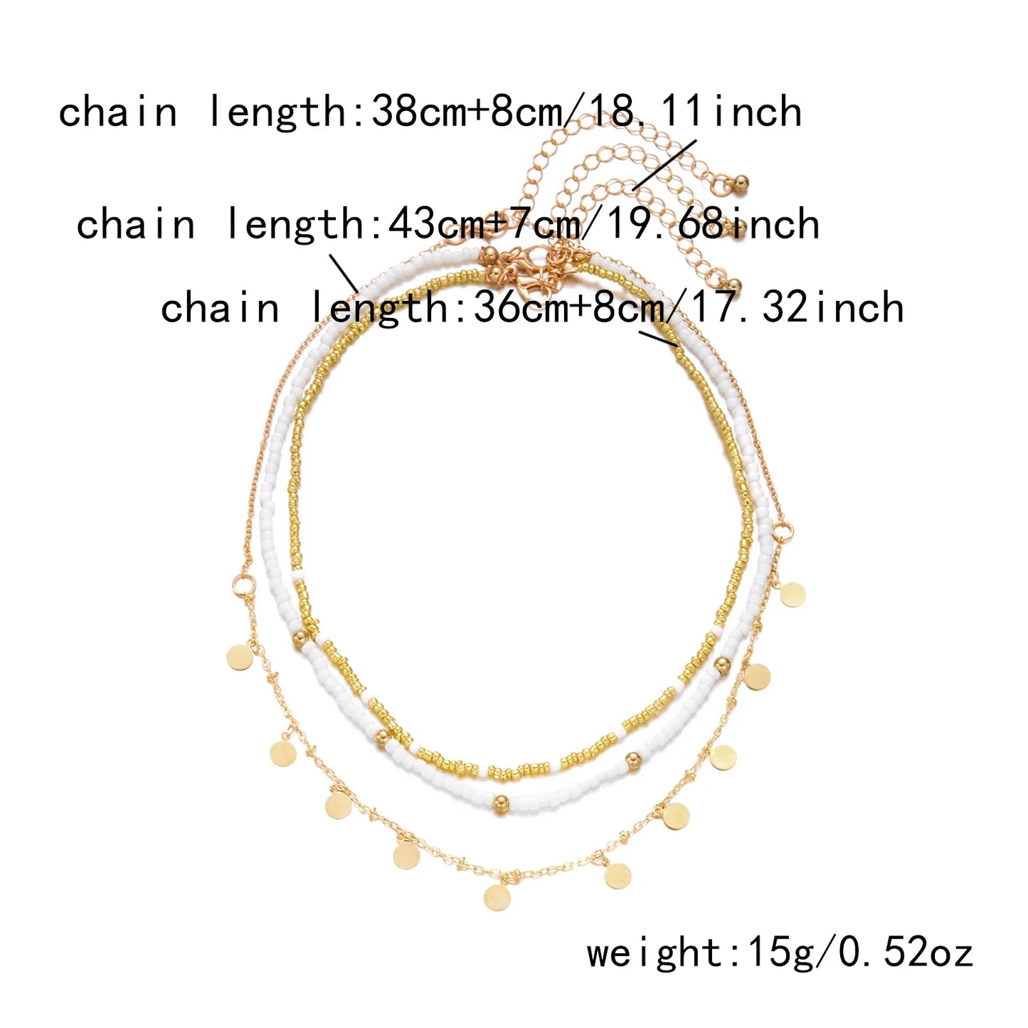 Bohemian Shell Polymer Bead Necklace