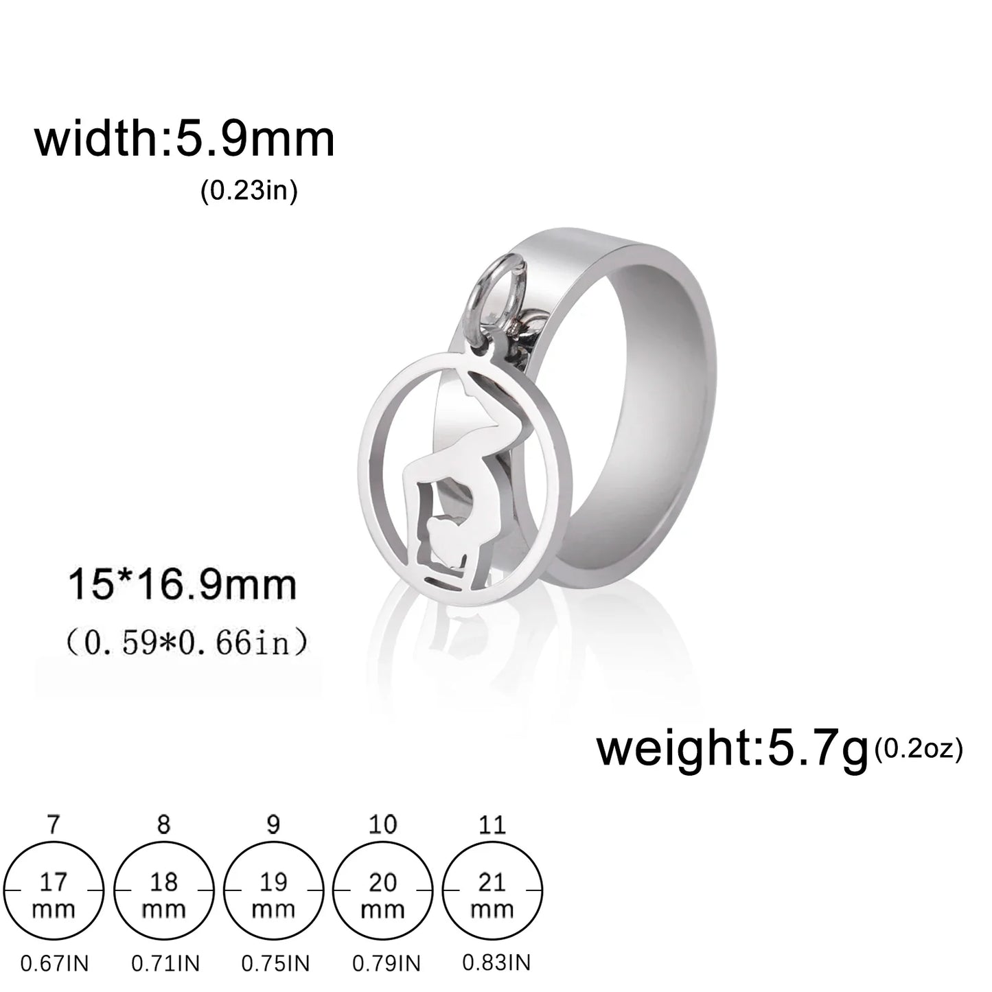 Minimalist Floral Stainless Steel Ring