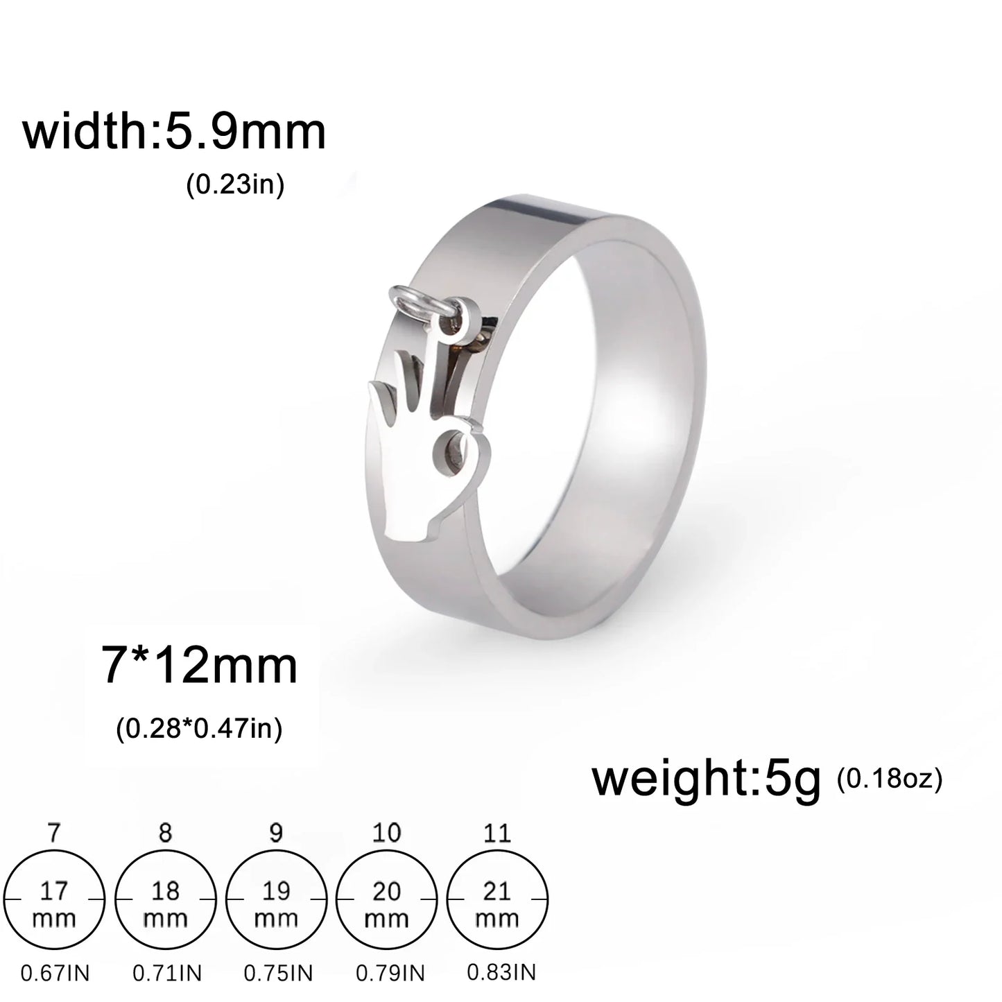 Minimalist Floral Stainless Steel Ring