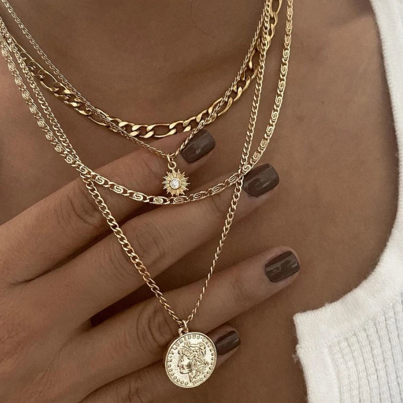 Multilayer Evil Eye Pearl Necklace