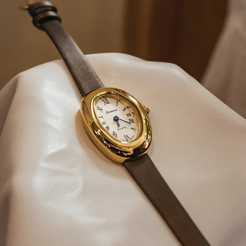 Vintage Roman Genuine Leather Watch