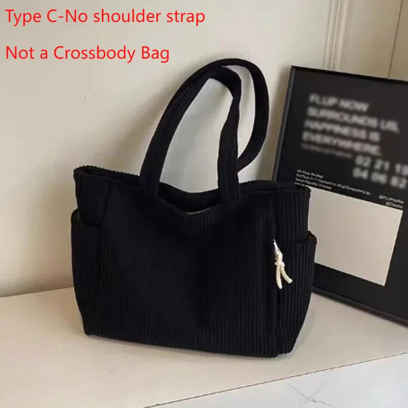 Corduroy Square Commuter Shoulder Bag