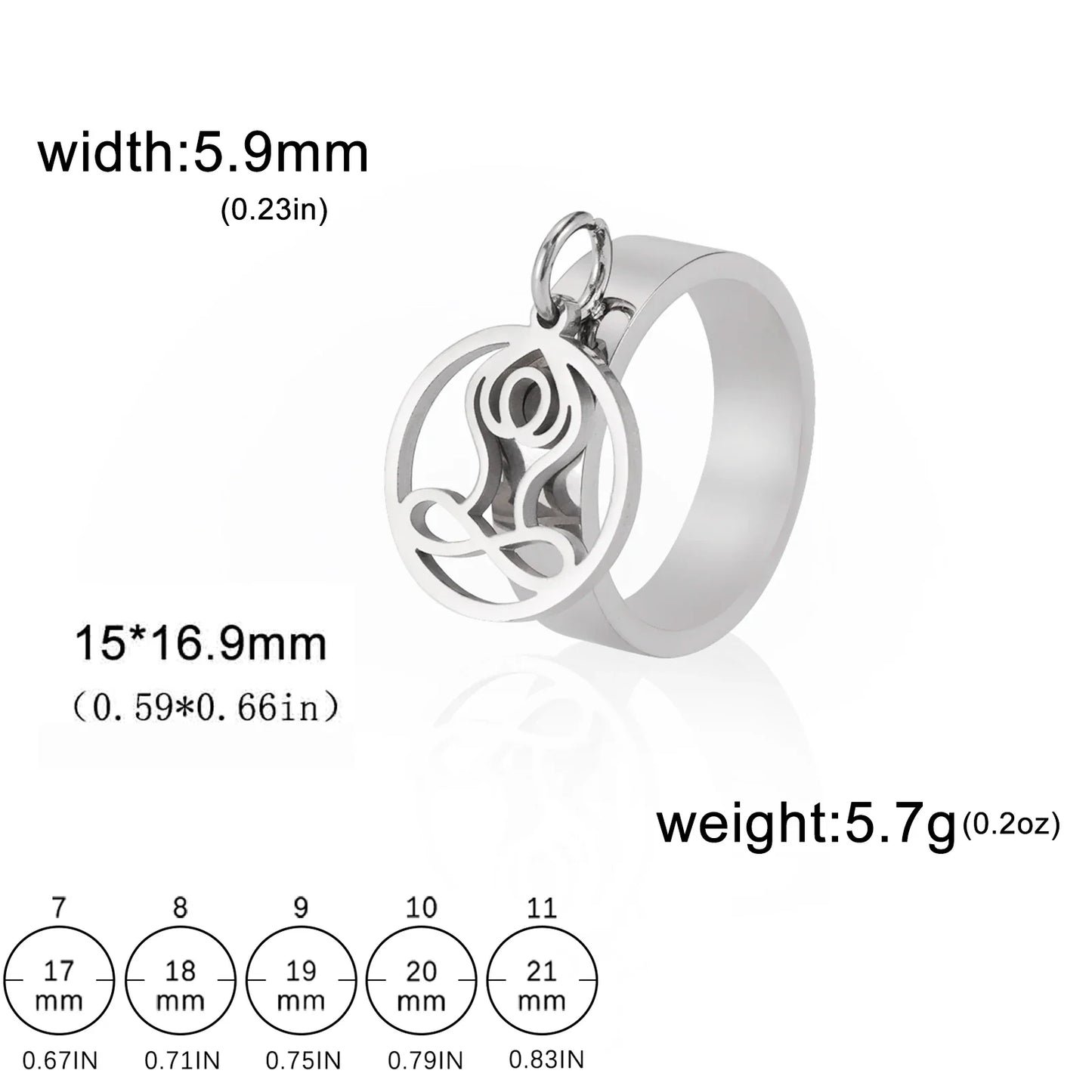 Minimalist Floral Stainless Steel Ring