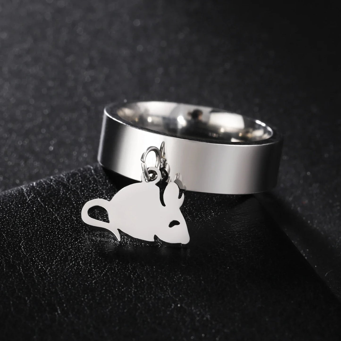 Minimalist Floral Stainless Steel Ring