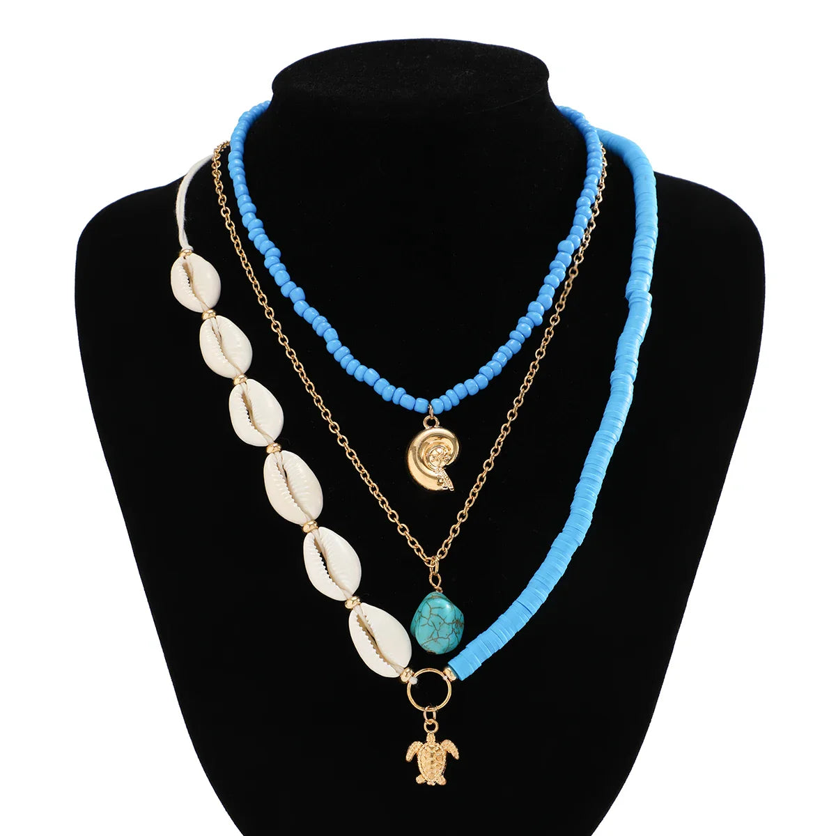 Bohemian Multi-Layered Beach Necklace