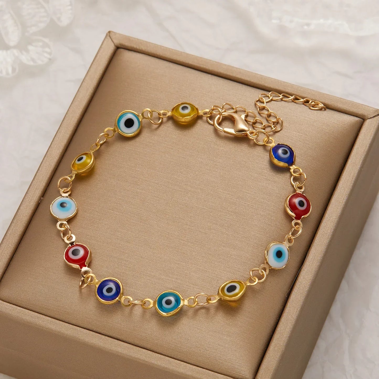 Red & Blue Evil Eye Bangle