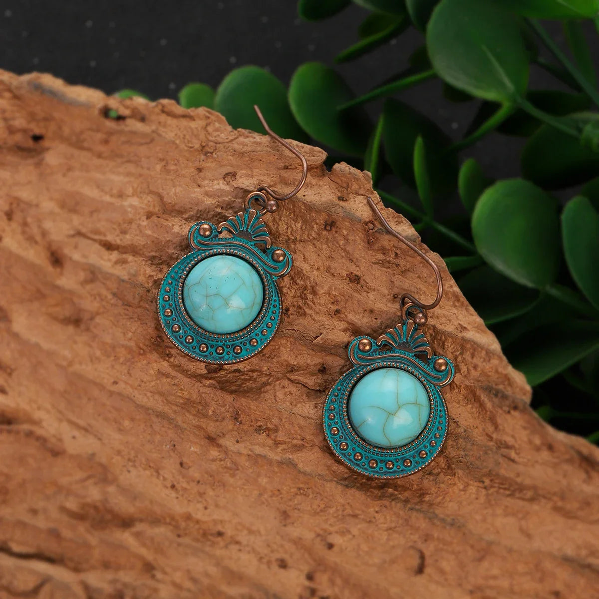 Bohemian Turquoise Water Drop Earrings