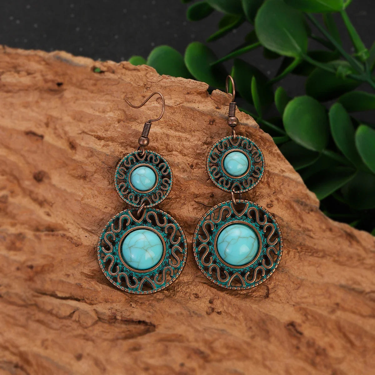 Bohemian Turquoise Water Drop Earrings