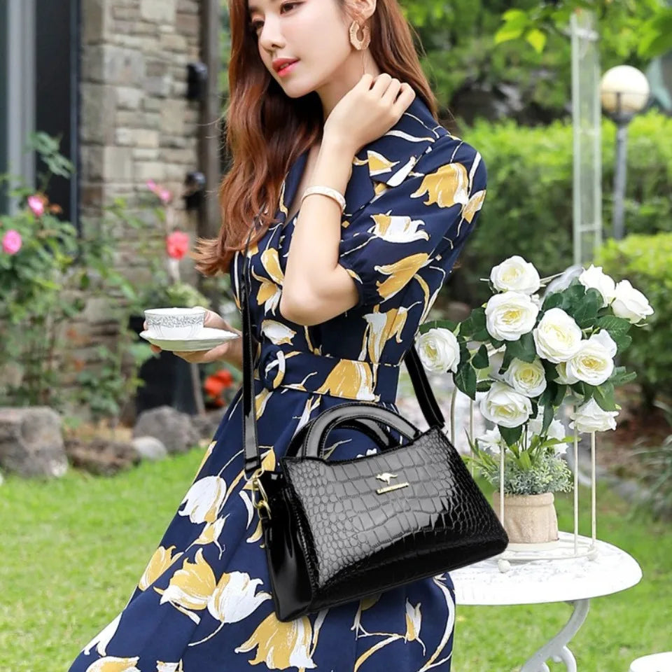 Alligator Motif Kangaroo Brand Bag