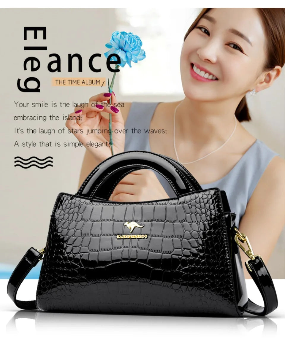 Alligator Motif Kangaroo Brand Bag