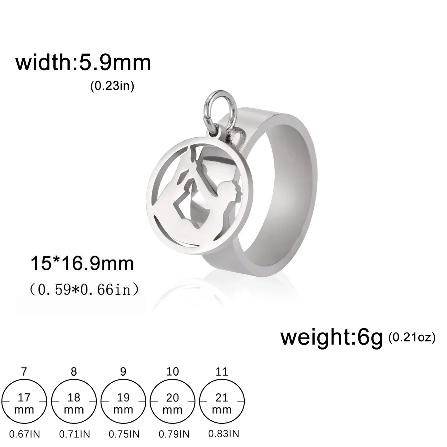 Minimalist Floral Stainless Steel Ring