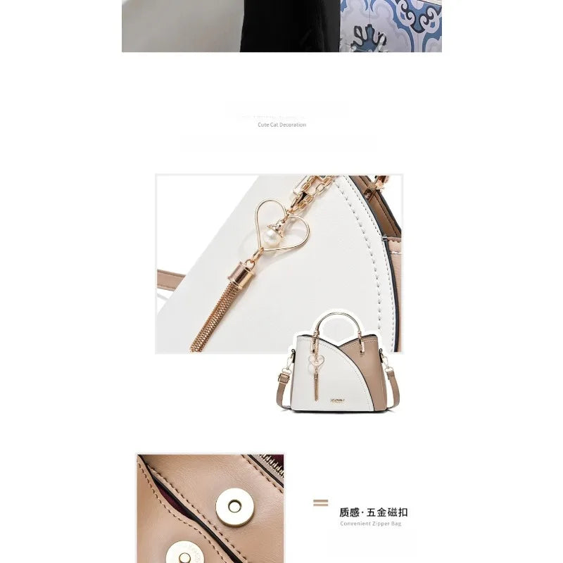 Modernist Color-Block Capacity Bucket Bag